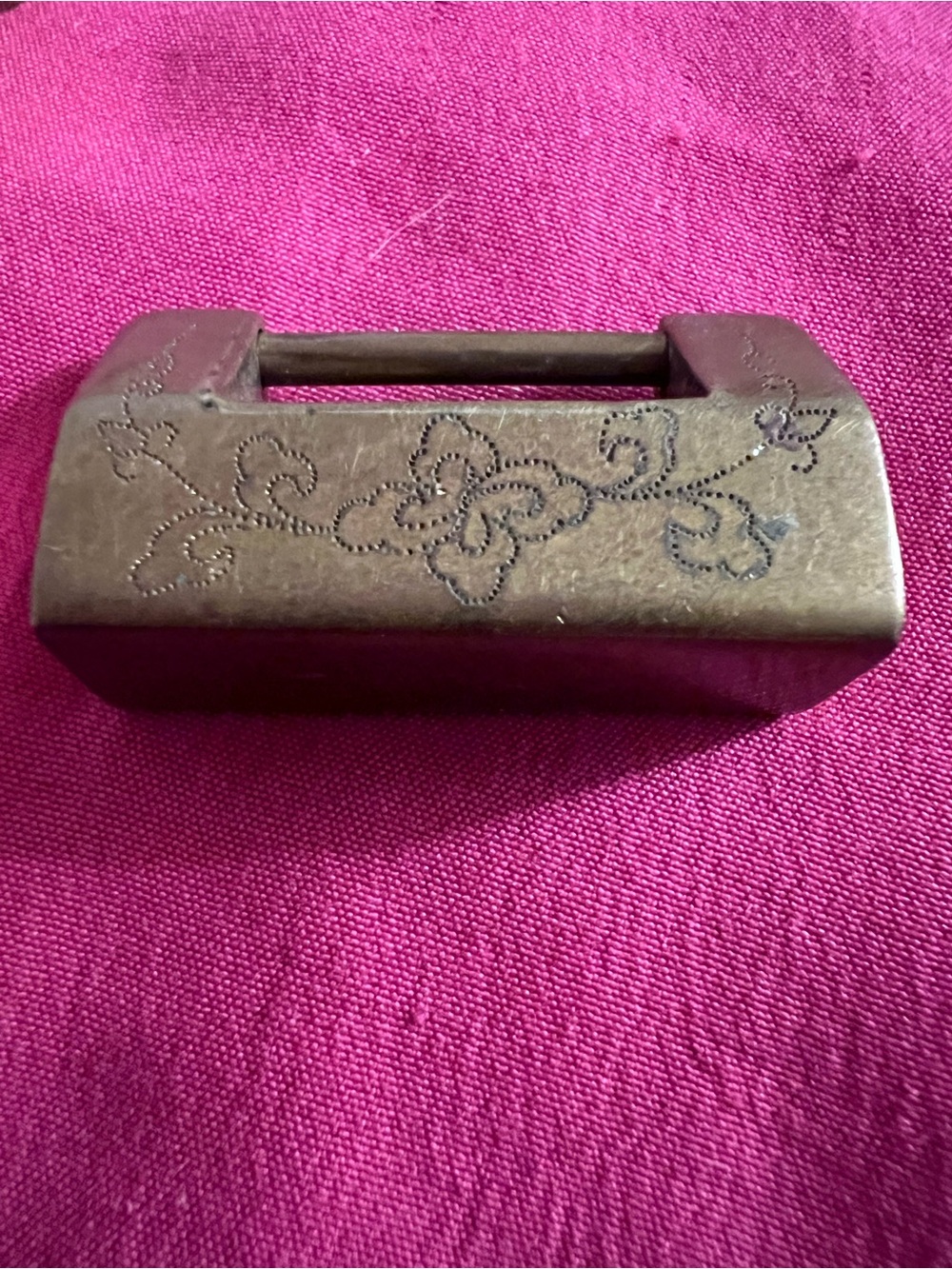 Antique style Chinese small Brass padlock